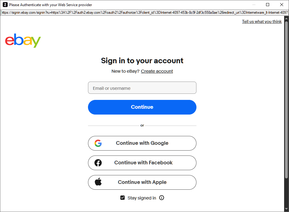 eBay Sign In