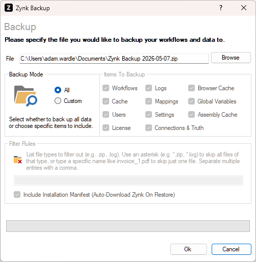Backup Form