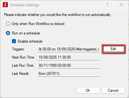 Edit Settings