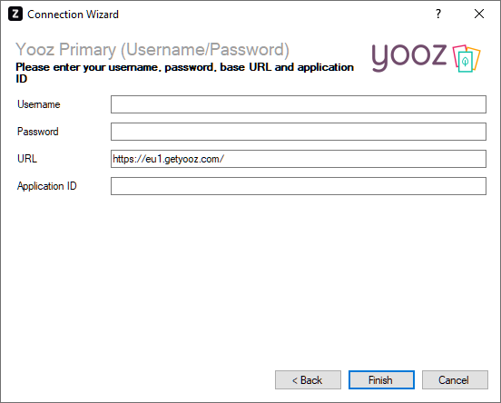 Yooz Primary (Username/Password) Connection