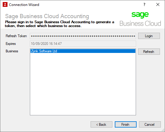 Sage Business Cloud - Business Selection