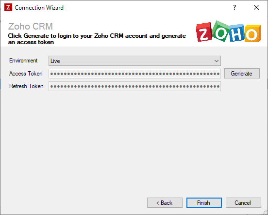 Zoho CRM Connection